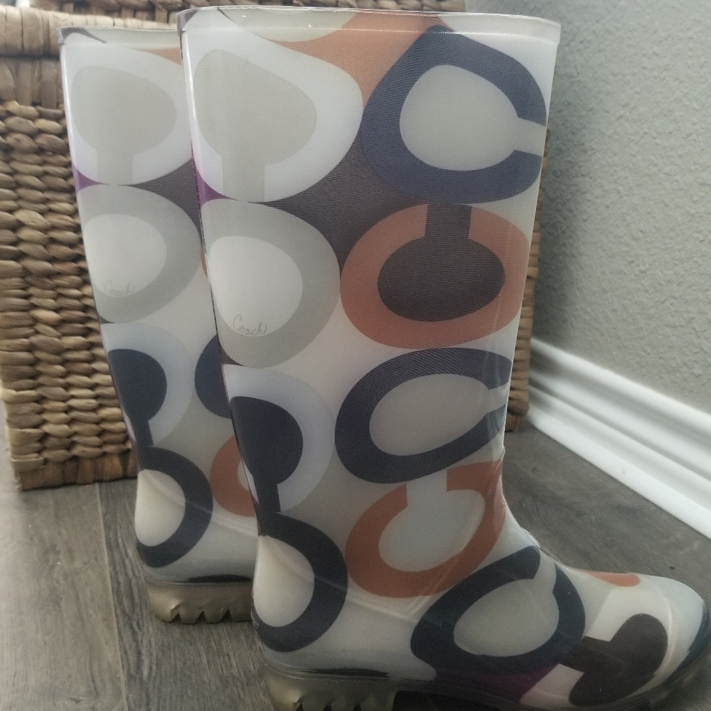 Coach Colorful Rain Boots
